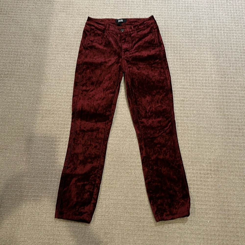 Paige  garnet velvet Jean